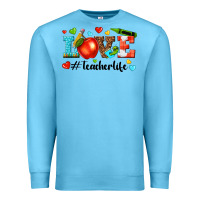 Ocean Blue love teacher life Premium Sweatshirt - texasbilliewilder
