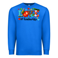 True Royal love teacher life Premium Sweatshirt - texasbilliewilder