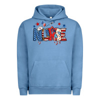 Pigment Pebble Blue american nurse Urban Hoodie - BundleAndBundleShop