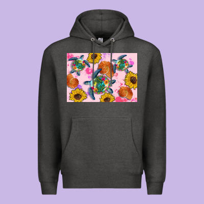 Sunflowers Turtle Premium Hoodie Designed By Artiststas