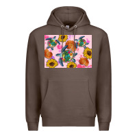 Coffee Sunflowers Turtle Premium Hoodie - Artiststas