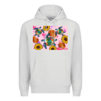 Dove Grey Sunflowers Turtle Premium Hoodie - Artiststas