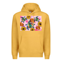 Mustard Sunflowers Turtle Premium Hoodie - Artiststas