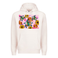 Pale Pink Sunflowers Turtle Premium Hoodie - Artiststas