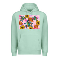 Seafoam Sunflowers Turtle Premium Hoodie - Artiststas