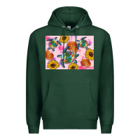 Sports Green Sunflowers Turtle Premium Hoodie - Artiststas