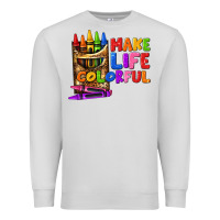Dove Grey make life colorful Premium Sweatshirt - texasbilliewilder