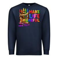 Navy make life colorful Premium Sweatshirt - texasbilliewilder