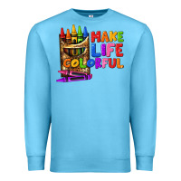 Ocean Blue make life colorful Premium Sweatshirt - texasbilliewilder