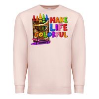 Pale Pink make life colorful Premium Sweatshirt - texasbilliewilder