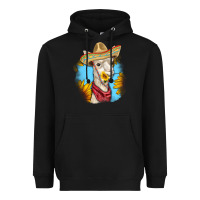 Black Sombrero Llama Heavyweight Hoodie - RanaPortraitStore