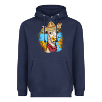 Navy Sombrero Llama Heavyweight Hoodie - RanaPortraitStore