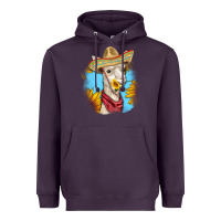 Plum Sombrero Llama Heavyweight Hoodie - RanaPortraitStore