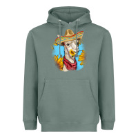 Sage Sombrero Llama Heavyweight Hoodie - RanaPortraitStore