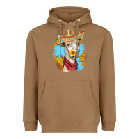 Toasted Coconut Sombrero Llama Heavyweight Hoodie - RanaPortraitStore