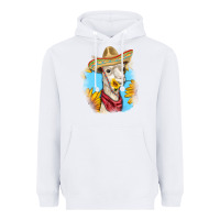 White Sombrero Llama Heavyweight Hoodie - RanaPortraitStore