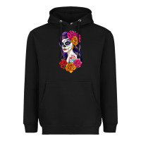 Black sugar skull girl Heavyweight Hoodie - RanaPortraitStore