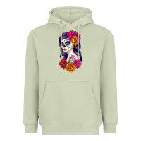 Matcha sugar skull girl Heavyweight Hoodie - RanaPortraitStore
