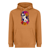 Meerkat sugar skull girl Heavyweight Hoodie - RanaPortraitStore
