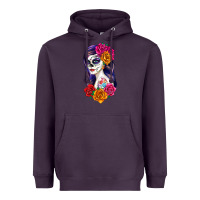 Sugar Skull Girl Heavyweight Hoodie | Teevron