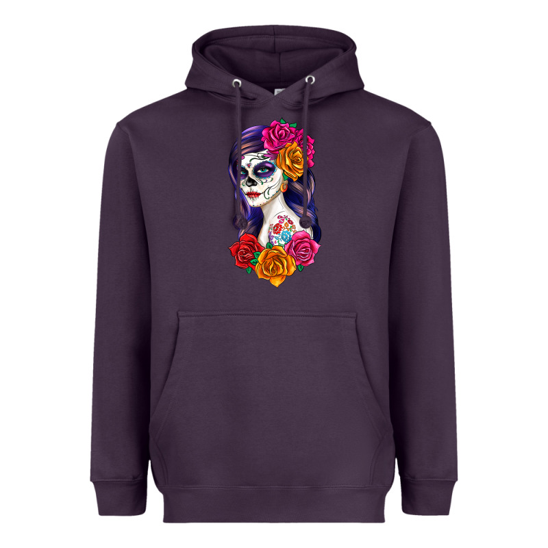 Sugar Skull Girl Heavyweight Hoodie by RanaPortraitStore | Teevron
