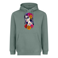 Sage sugar skull girl Heavyweight Hoodie - RanaPortraitStore