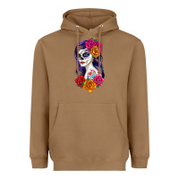 Toasted Coconut sugar skull girl Heavyweight Hoodie - RanaPortraitStore