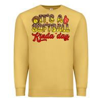 Antique Gold it s a softball kinda day Premium Sweatshirt - Zillion Design Studio