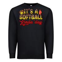 Black it s a softball kinda day Premium Sweatshirt - Zillion Design Studio