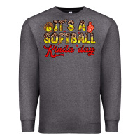 Charcoal Heather it s a softball kinda day Premium Sweatshirt - Zillion Design Studio
