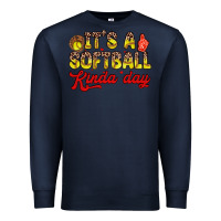 Navy it s a softball kinda day Premium Sweatshirt - Zillion Design Studio
