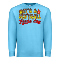 Ocean Blue it s a softball kinda day Premium Sweatshirt - Zillion Design Studio