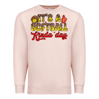 Pale Pink it s a softball kinda day Premium Sweatshirt - Zillion Design Studio
