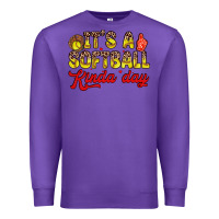 Purple it s a softball kinda day Premium Sweatshirt - Zillion Design Studio