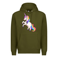 Army Green unicorn Premium Hoodie - Artiststas