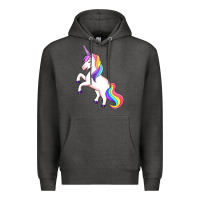 Charcoal Heather unicorn Premium Hoodie - Artiststas