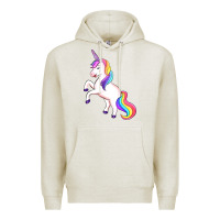 Oatmeal Heather unicorn Premium Hoodie - Artiststas