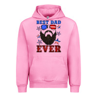 Fuchsia Pink best dad ever american flag Urban Hoodie - Artiststas