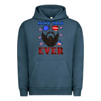 Pigment Midnight Navy best dad ever american flag Urban Hoodie - Artiststas