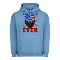 Pigment Pebble Blue best dad ever american flag Urban Hoodie - Artiststas