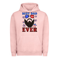 Pigment Salmon best dad ever american flag Urban Hoodie - Artiststas