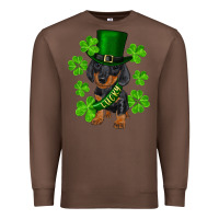 Chestnut st. patrick's day lucky dachshund puppy Premium Sweatshirt - RanaPortraitStore