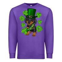 St. Patrick's Day Lucky Dachshund Puppy Premium Sweatshirt | Teevron