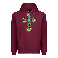 Burgundy cowhide gemstone  cross Premium Hoodie - JahusDesignShop