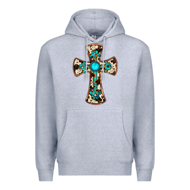 Cowhide Gemstone  Cross Premium Hoodie by JahusDesignShop | Teevron