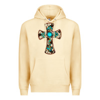 Pina Colada cowhide gemstone  cross Premium Hoodie - JahusDesignShop
