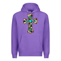 Purple cowhide gemstone  cross Premium Hoodie - JahusDesignShop