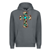 Rock cowhide gemstone  cross Premium Hoodie - JahusDesignShop