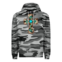 Slate Camo cowhide gemstone  cross Premium Hoodie - JahusDesignShop