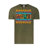Vintage Olive western home wind wheel sunflowers Vintage Tee - Artiststas